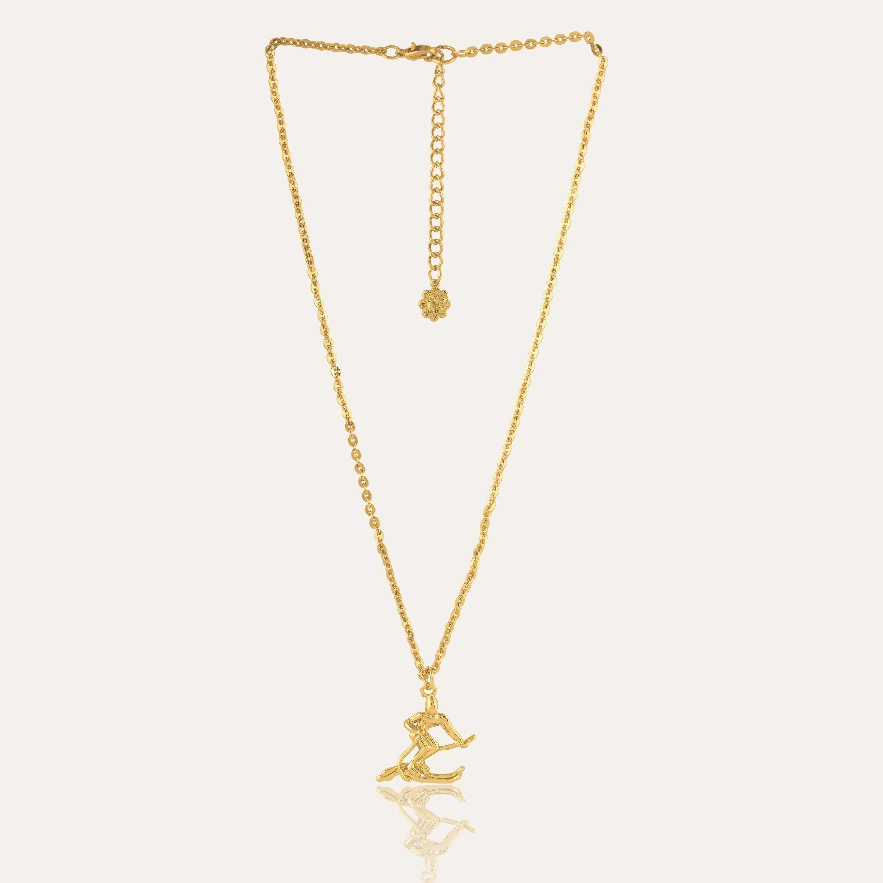 TFC 24K Surfer Gold Plated Pendant Necklace