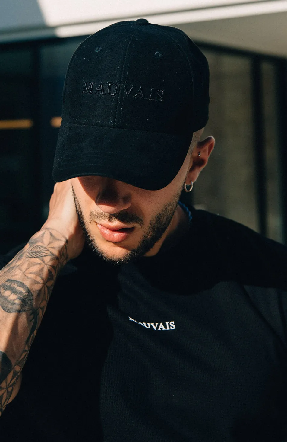 Tonal Embroidery Logo Cap in Black