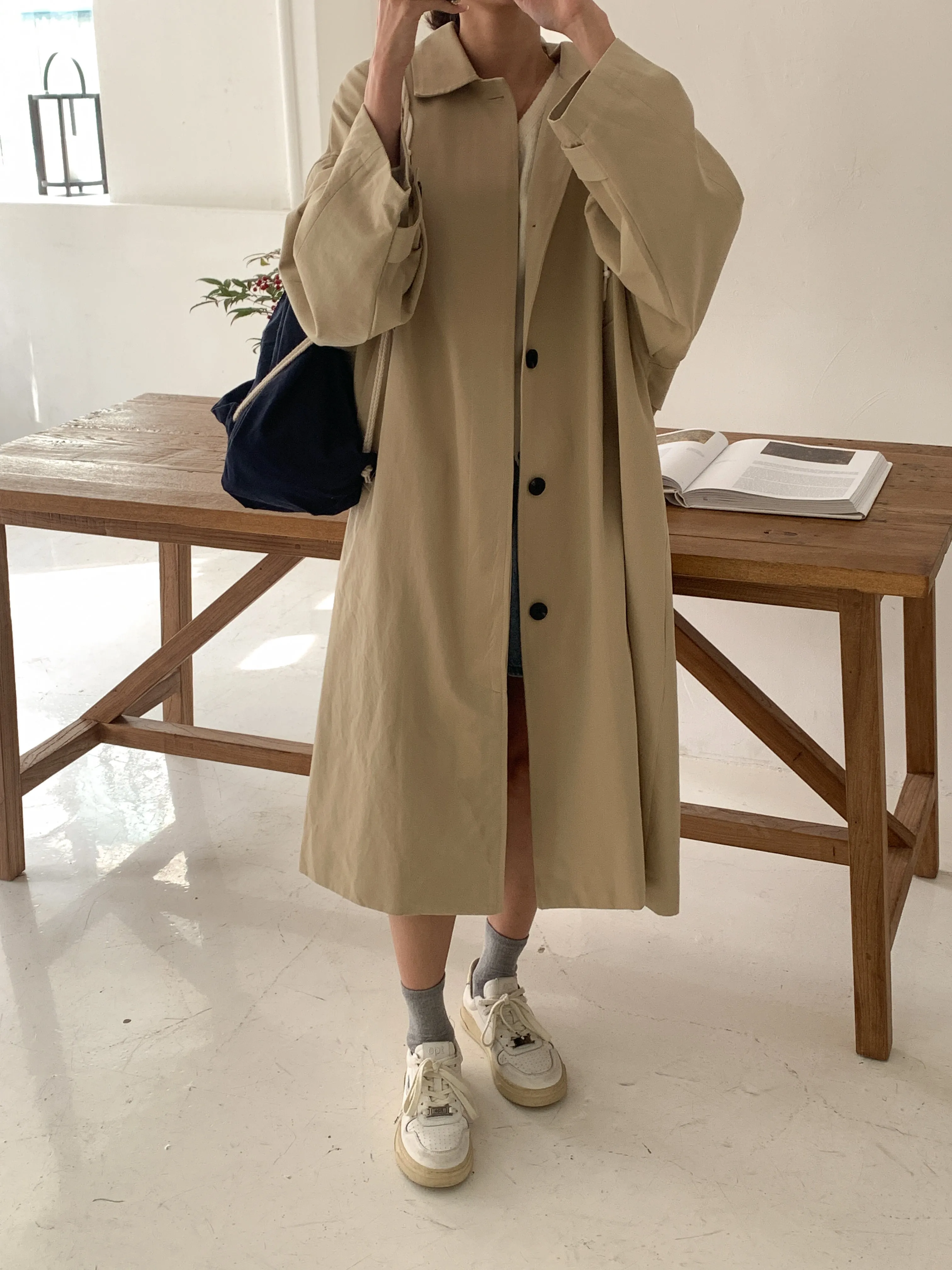 TYRA Hooded trench coat