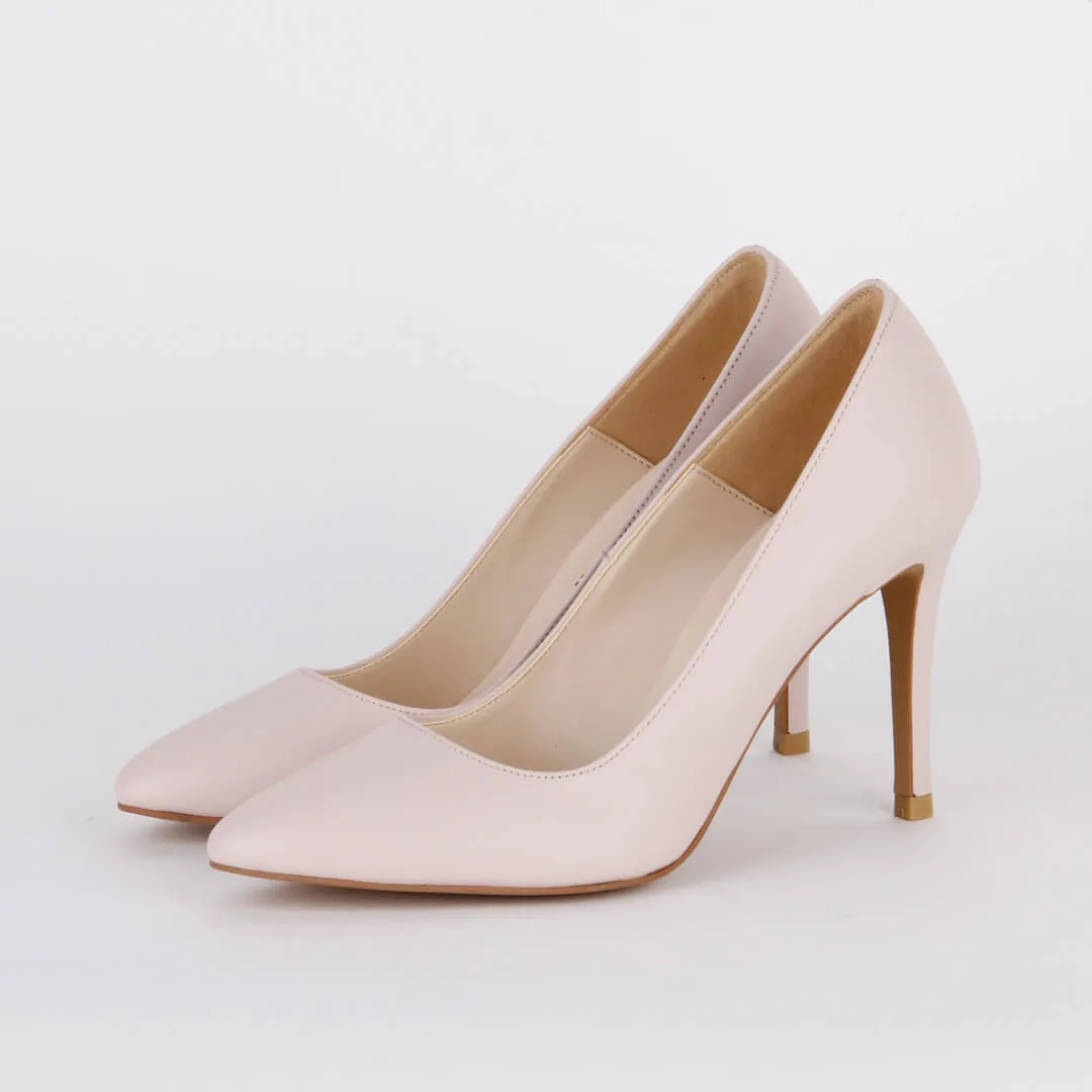 *UK size 2.5 - TONDO - beige, 7cm heels