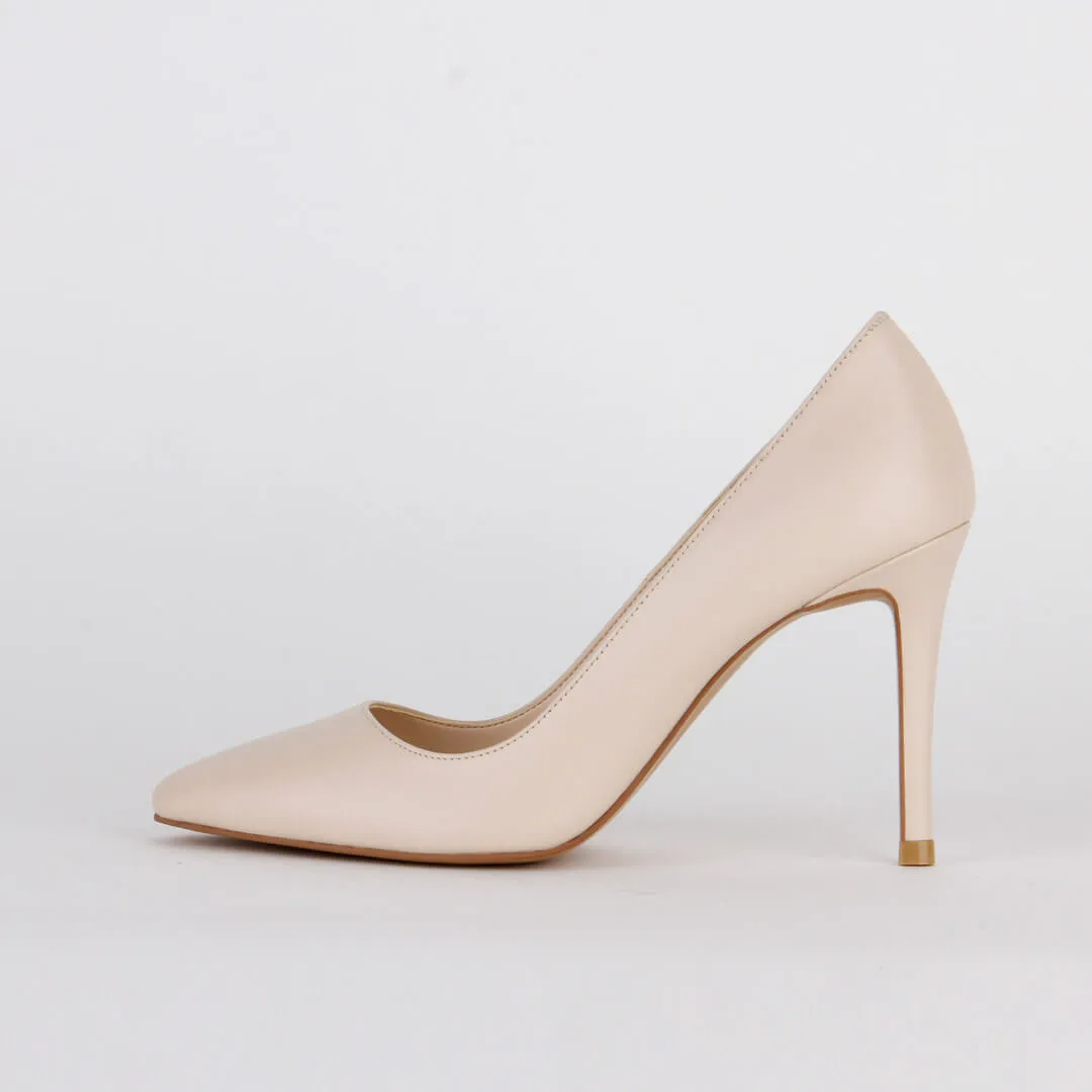 *UK size 2.5 - TONDO - beige, 7cm heels