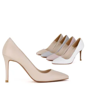 *UK size 2.5 - TONDO - beige, 7cm heels