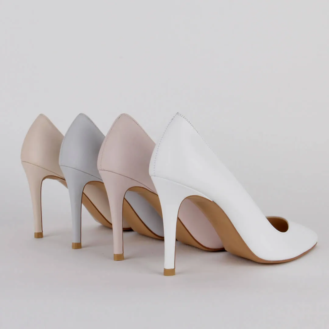 *UK size 2.5 - TONDO - beige, 7cm heels