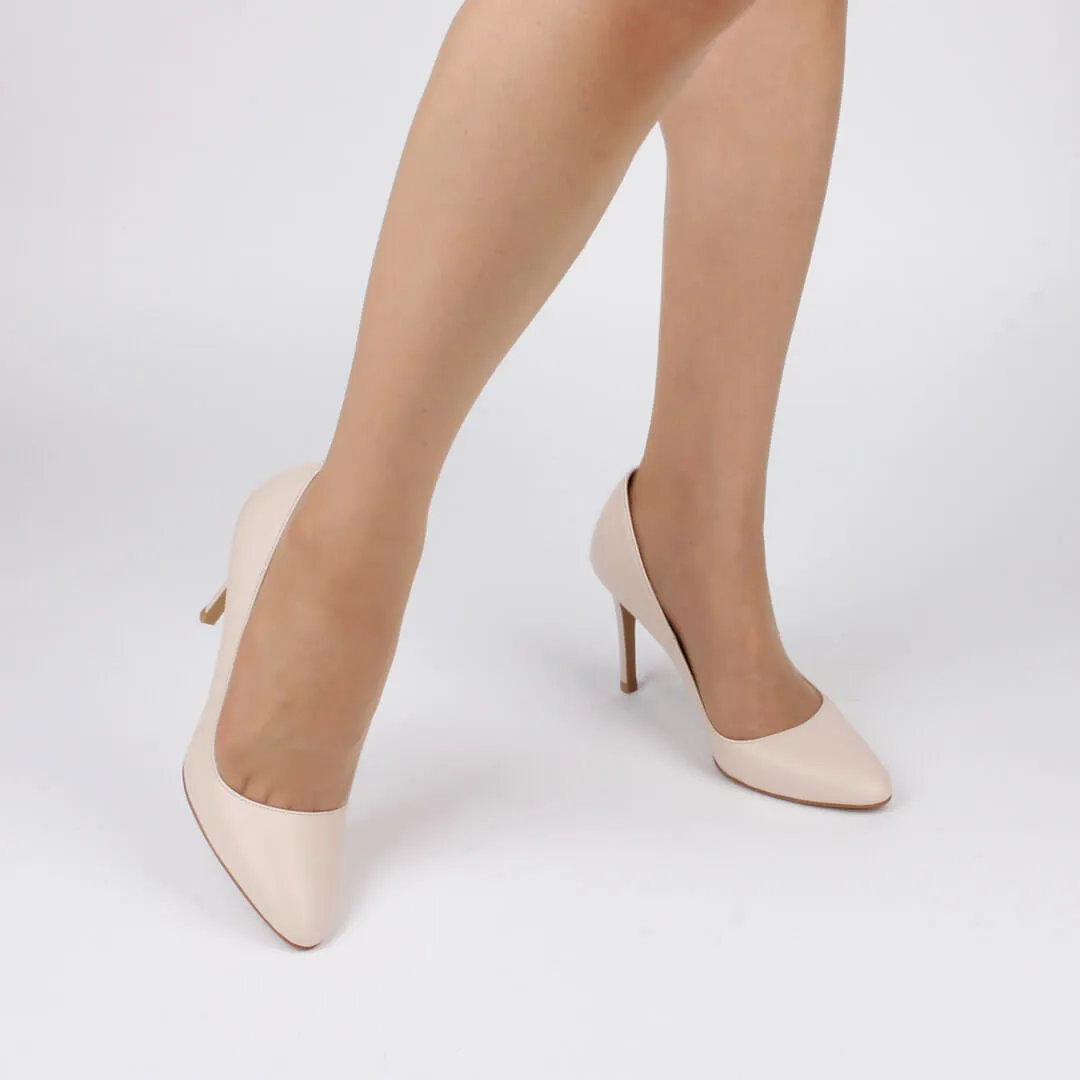 *UK size 2.5 - TONDO - beige, 7cm heels