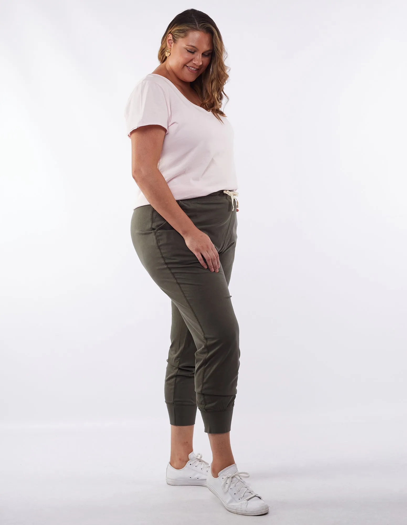 Wash Out Lounge Pant Dark Khaki