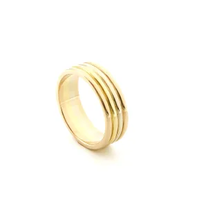 Wedding Band - 18-Karat Solid Tri-Color Wedding Ring