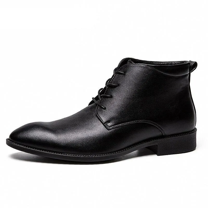 West Louis™ Elegant Business Toe Leather Boots